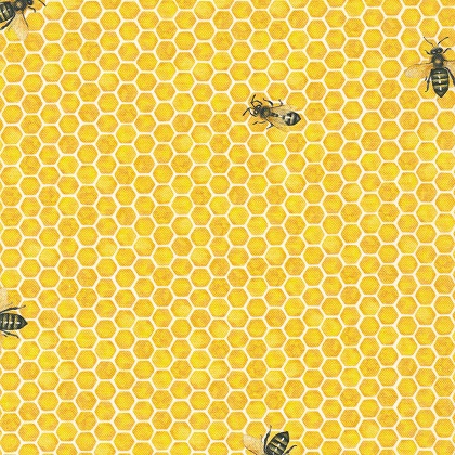 Robert Kaufman - Honey Flower - Honeycomb, Sunkissed