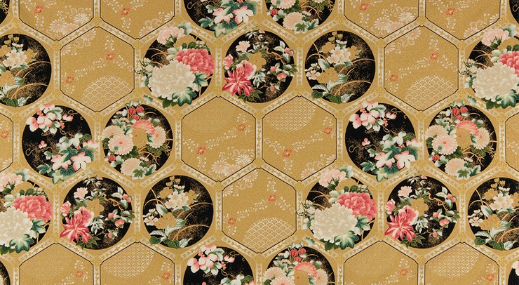 Robert Kaufman - Imperial Collection 11 - Asian Prints - Hexies, Vintage