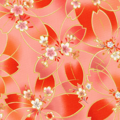 Robert Kaufman - Imperial Collection Honoka - Cherry Blossoms, Rose