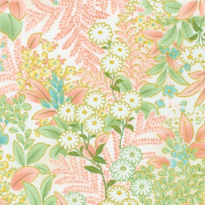 Robert Kaufman - Imperial Collection Honoka - Foliage, Pastel