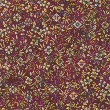 Robert Kaufman - Imperial Collection Honoka - Vines, Plum