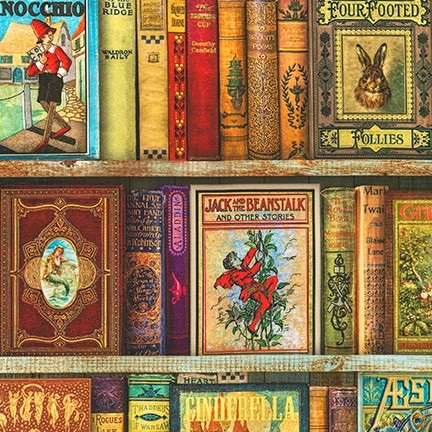 Robert Kaufman - Library of Rarities - Classic Books On A Shelf, Antique