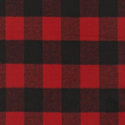 Robert Kaufman - Mammoth Flannel - Buffalo Check, Red/Black