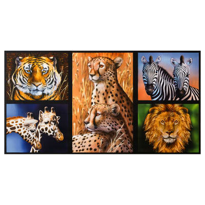 Robert Kaufman - Nature Studies - 24' Zoo Animal Panel, Wild