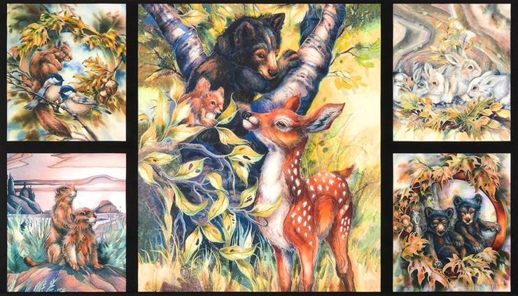 Robert Kaufman - North American Wildlife - 24' Baby Animal Panel, Nature