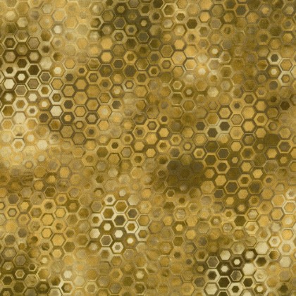 Robert Kaufman - Phantasma - Hexagons, Gold
