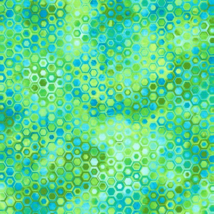 Robert Kaufman - Phantasma - Hexagons, Lime