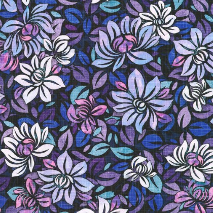 Robert Kaufman - Quilter's Linen - Garden Walk - Florals, Hydrangea