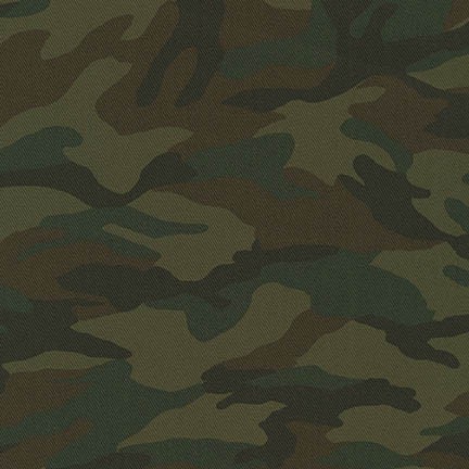Robert Kaufman - Sevenberry - Camouflage 2  (Canvas-Like Cloth), Olive