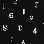 Robert Kaufman - Simple Life - White Scattered Numbers, Black