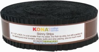 Robert Kaufman - Skinny Strips - Kona Cottton, Black