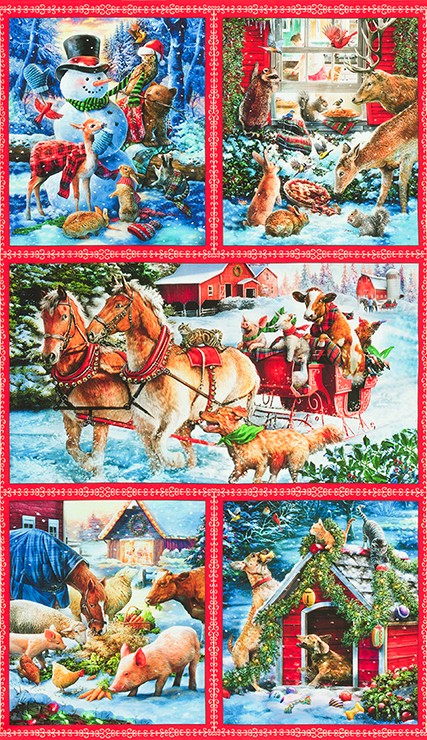 Robert Kaufman - Snow Pals - 24' Winter Panel, Holiday