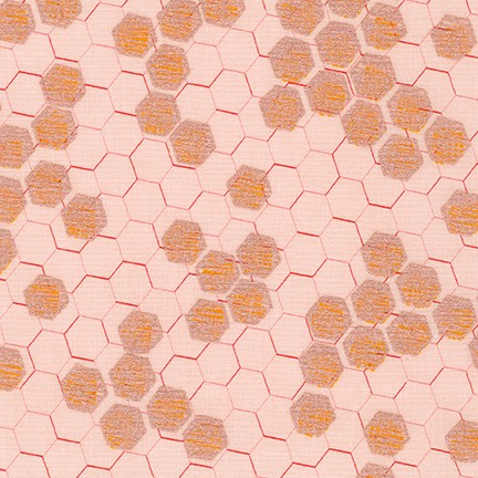 Robert Kaufman - Spring Shimmer - Hexies, Blush