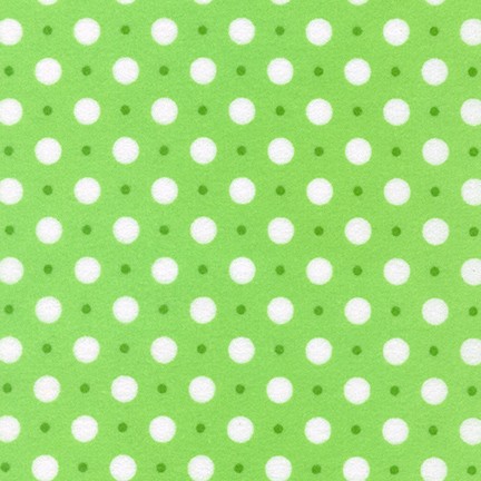 Robert Kaufman - Time Well Spent Flannel - Dots, Green