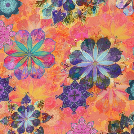 Robert Kaufman - Venice - Floral, Coral