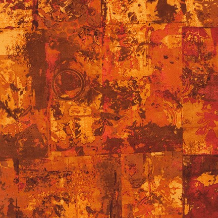 Robert Kaufman - Warehouse District - Tonal Collage, Saffron