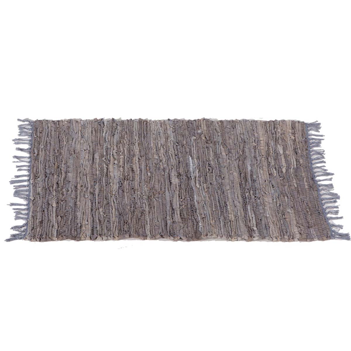 Rug - Grey Chindi, leather