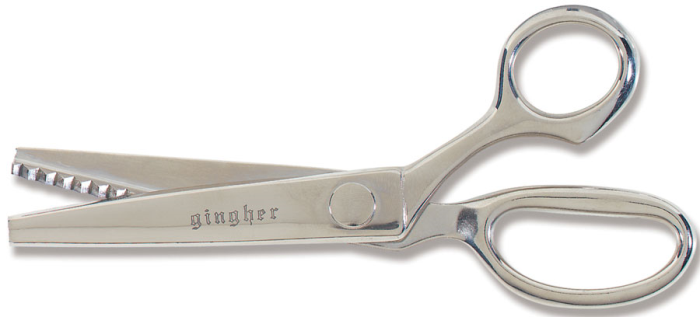 Scissors - 7 1/2' Gingher - Pinking Scissors - Nickle-Plated (Old G-7P)