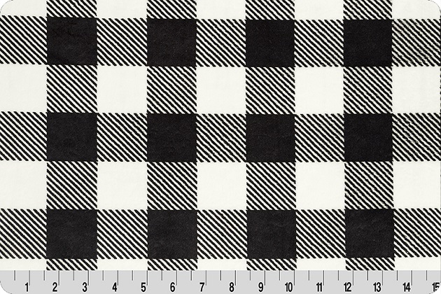 Shannon Fabrics - Cuddle Prints - Buffalo Check, Black/White