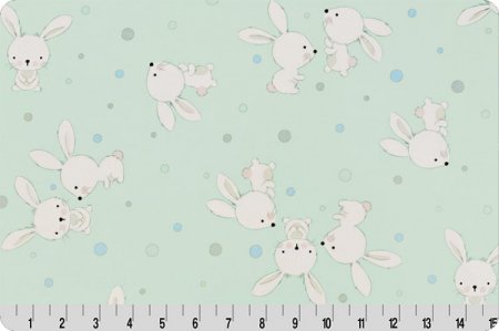 Shannon Fabrics - Cuddle Prints - Cottontail, Honeydew