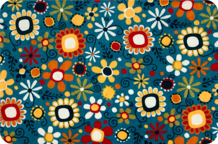 Shannon Fabrics - Cuddle Prints - Daisy Bouquet, Dusk