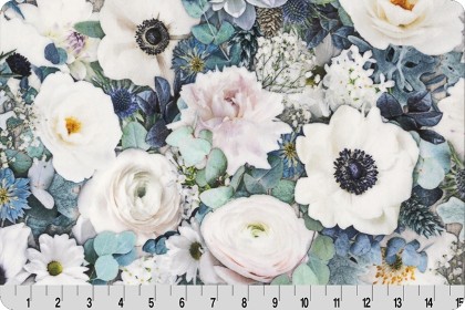 Shannon Fabrics - Cuddle Prints - Hoffman Blooming Buds, White