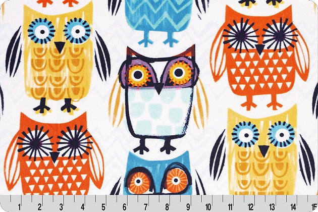 Shannon Fabrics - Cuddle Prints - Know-It-Owl, Multi