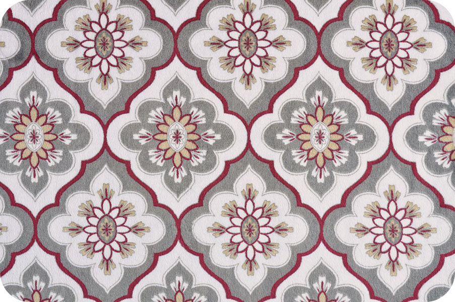 Shannon Fabrics - Cuddle Prints - Majestic Tile, Scarlet