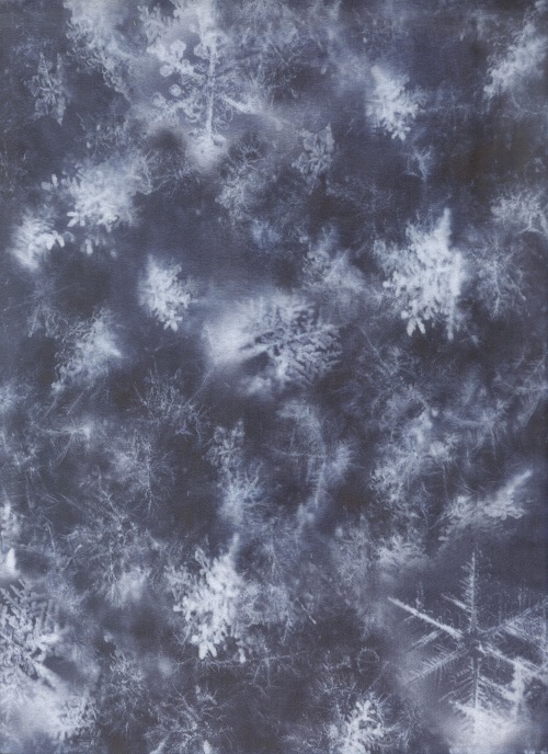 Shannon Fabrics - Cuddle Prints - Snowflakes, Denim