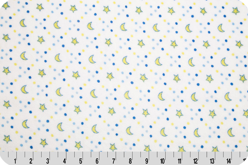 Shannon Fabrics - Cuddle Prints - Starlight, White