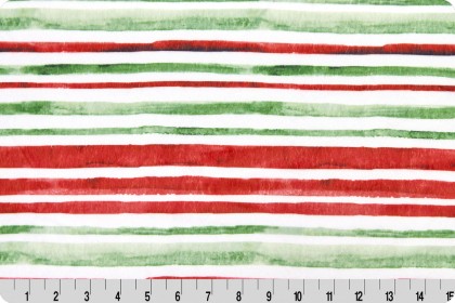 Shannon Fabrics - Cuddle Prints - Stripe, Red/Green