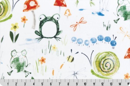 Shannon Fabrics - Cuddle Prints - Toad Stool Tales Digital, Loden