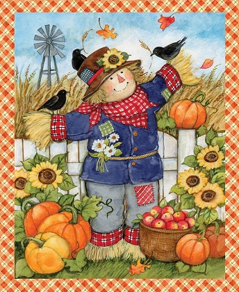 Springs Creative - Harvest Scarecrow - 36' Panel