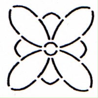 Stencil - Star Flower - 5" Square