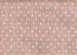 Stof Fabrics - Icy Winter - Stars, Peach/Silver