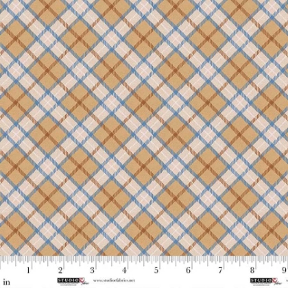 Studio E - American Spirit - Diagonal Plaid, Tan