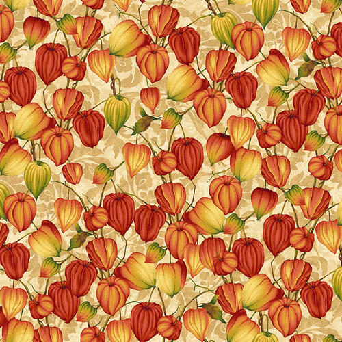 Studio E - Autumn Flourish - Chinese Lanterns, Cream