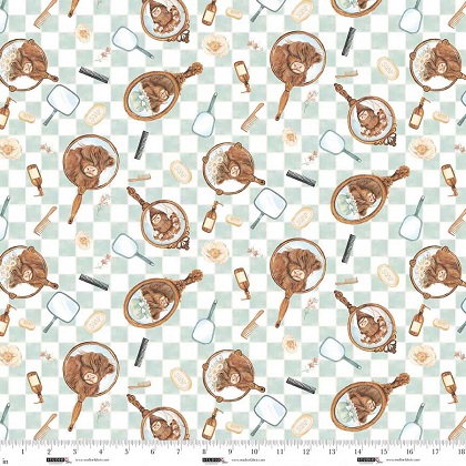Studio E - Bathing Bonnies - Mirrors, Ginger/Mint