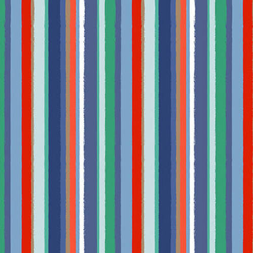 Studio E - Coastal Dreams - Stripe, Navy/Red