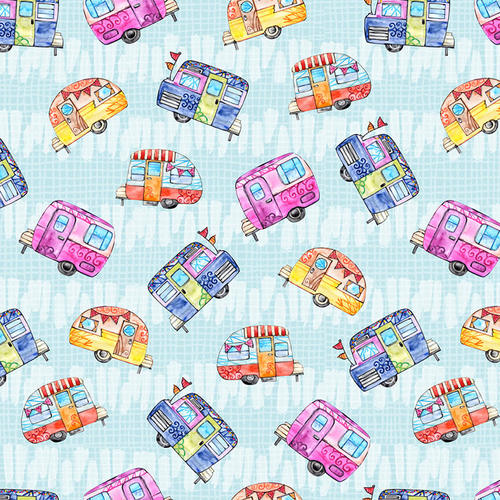 Studio E - Color My World - Tossed Campers, Blue/Multi