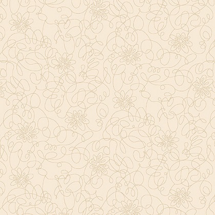 Studio E - Cream & Sugar X - Scribble Flower, Beige