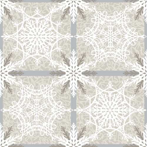 Studio E - Crystal Palace - Snowflake Grid, Cream