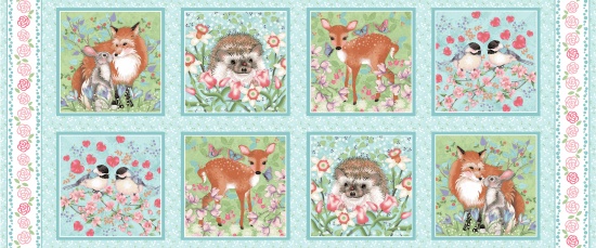 Studio E - Forest Friends - 8 - 8' Blocks - 18' Panel, Blue