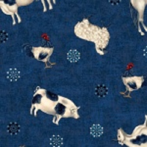 Studio E - Heartland - Tossed Farms Animals, Navy