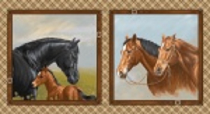 Studio E - Hold Your Horses - 2 - 20' Pillow Panel, Multi