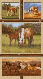 Studio E - Hold Your Horses - 24' Horse Panel, Multi