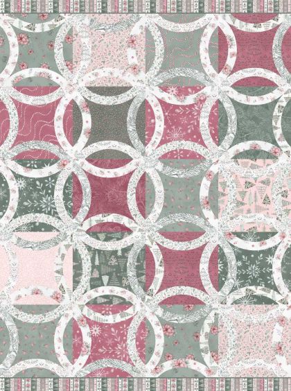 Studio E - Just a Dusting - Wedding Ring Running Yardage, Christmas