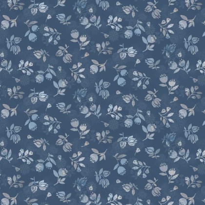 Studio E - Kindly, Yours - Shaded Flowers, Medium Denim