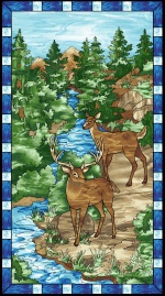 Studio E - Mosaic Forest - 24' Deer Panel, Multi
