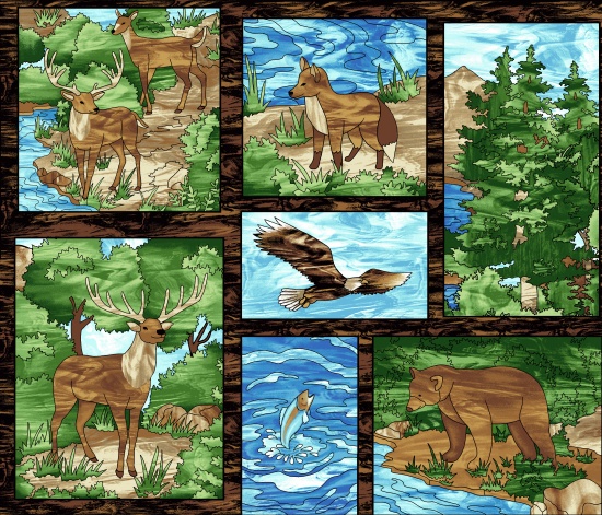 Studio E - Mosaic Forest - Wildlife Blocks, Multi